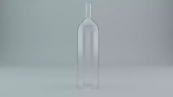 Glass bottle lowpoly