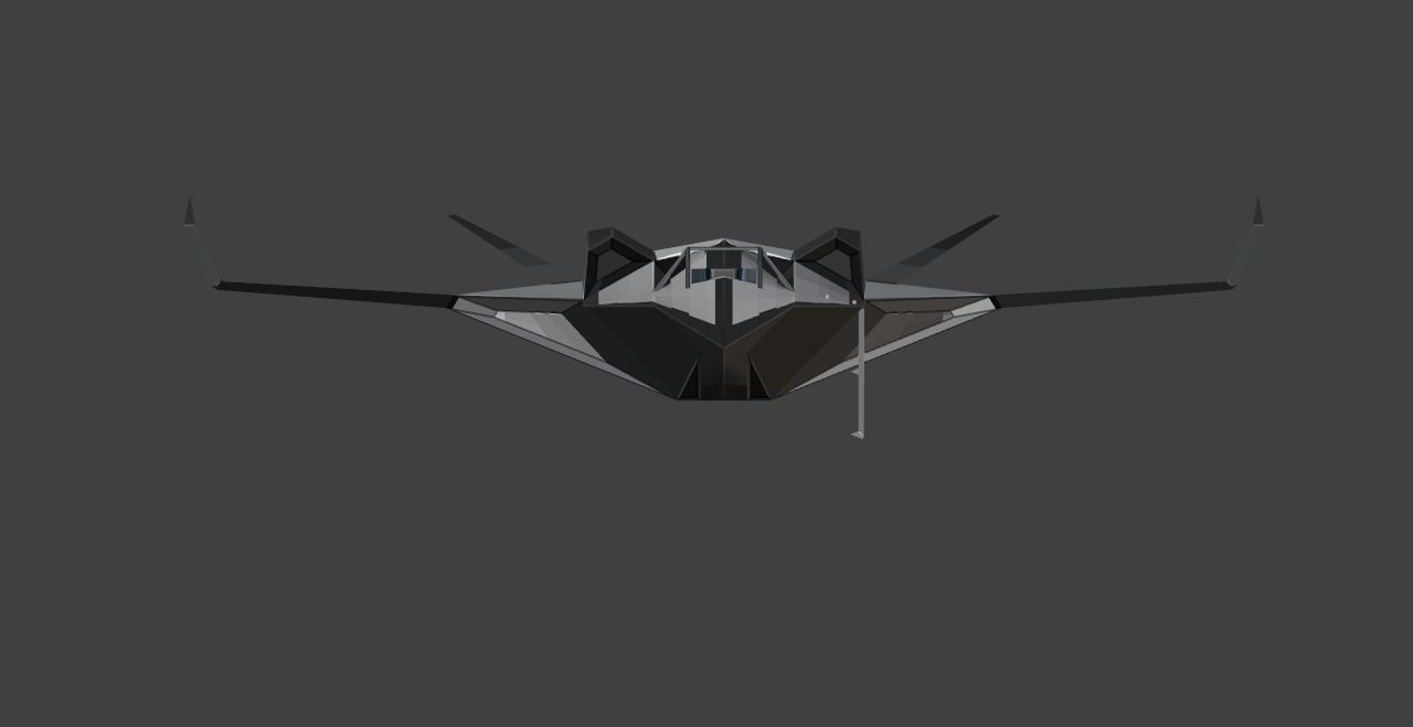 Low Poly Spaceship With Cockpit Interior Free low-poly 3D model_7
