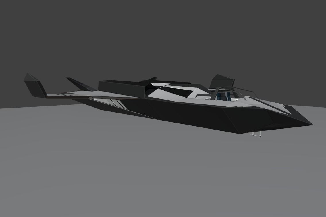 Low Poly Spaceship With Cockpit Interior Free low-poly 3D model_5