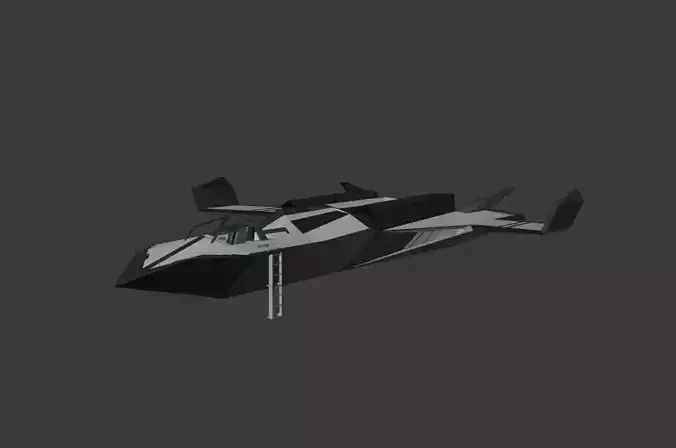 Low Poly Spaceship With Cockpit Interior