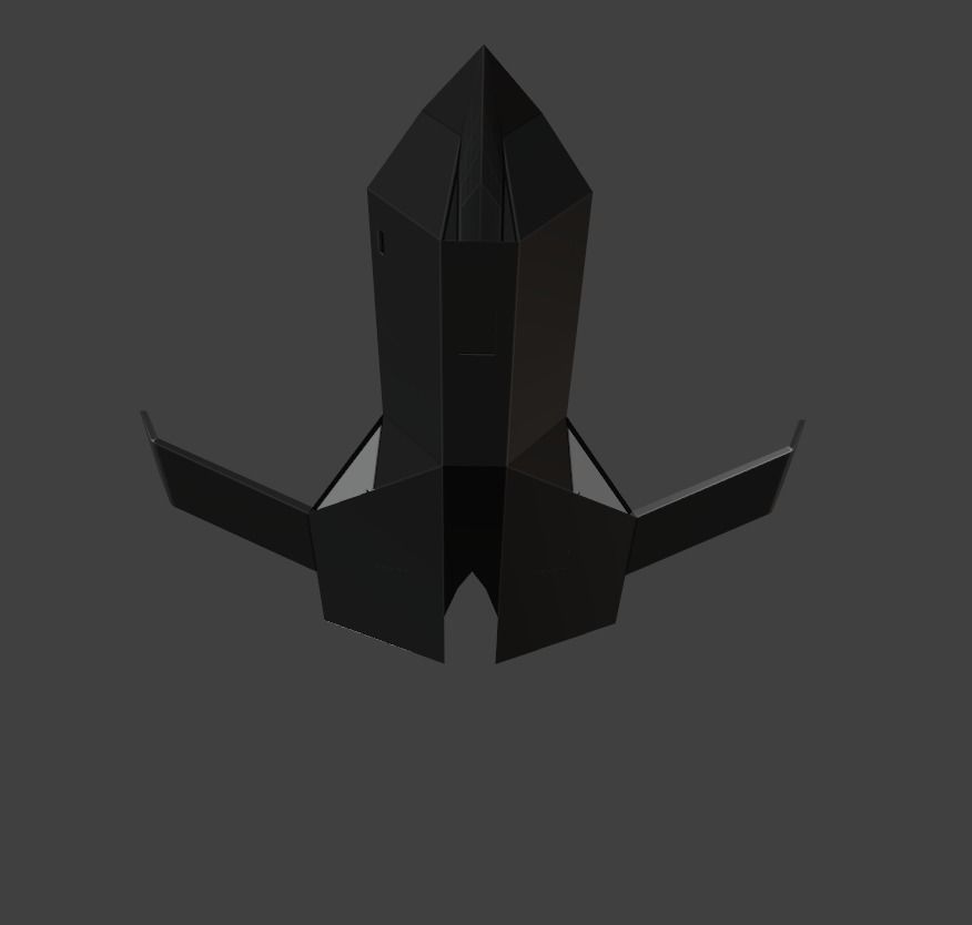 Low Poly Spaceship With Cockpit Interior Free low-poly 3D model_8