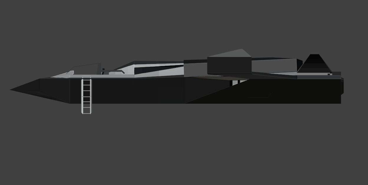 Low Poly Spaceship With Cockpit Interior Free low-poly 3D model_6