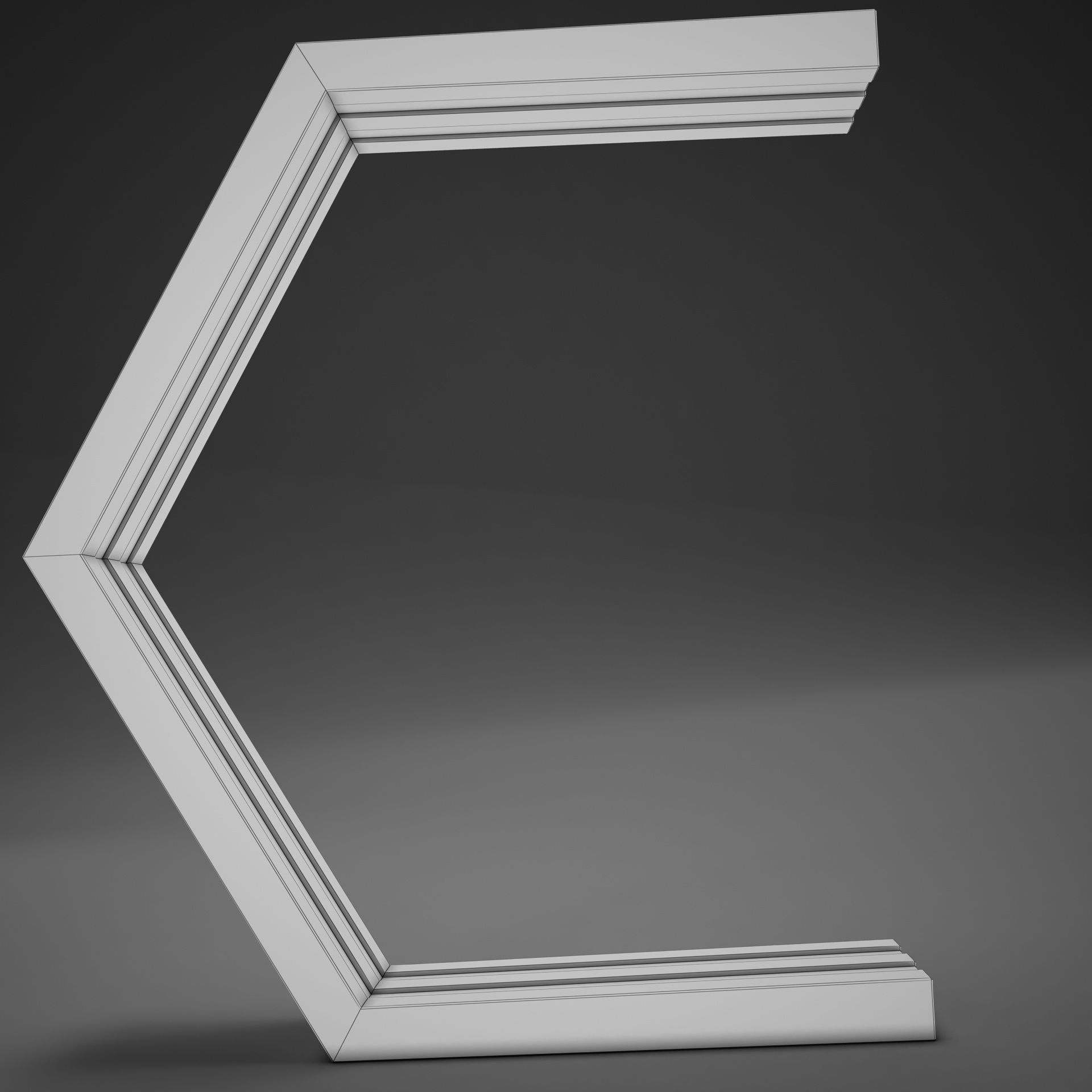 Clasical Modern Wood Lamp Low-poly 3D model_15