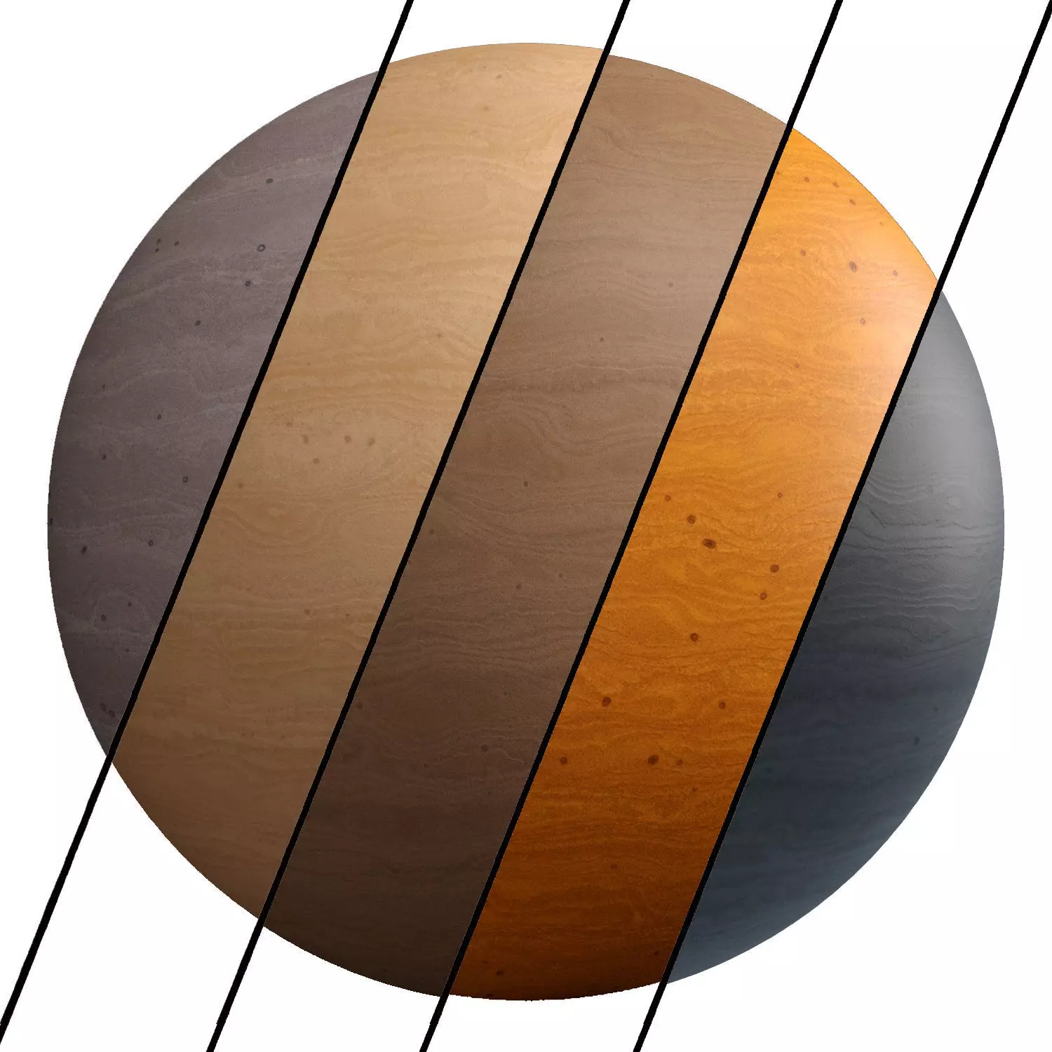 5 Wood Simple Materials PBR 4k Texture
