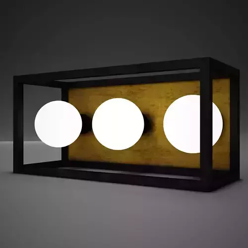 Lamp Wall Box Modern 3D model