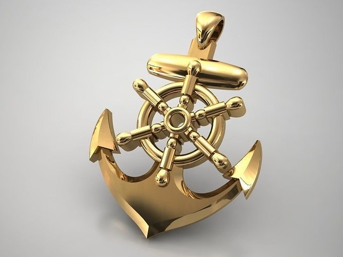 Anchor pendant 3D print model