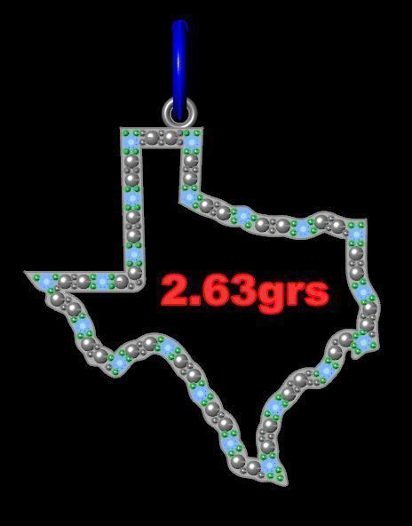 Empty Texas Earring 3D print model_3