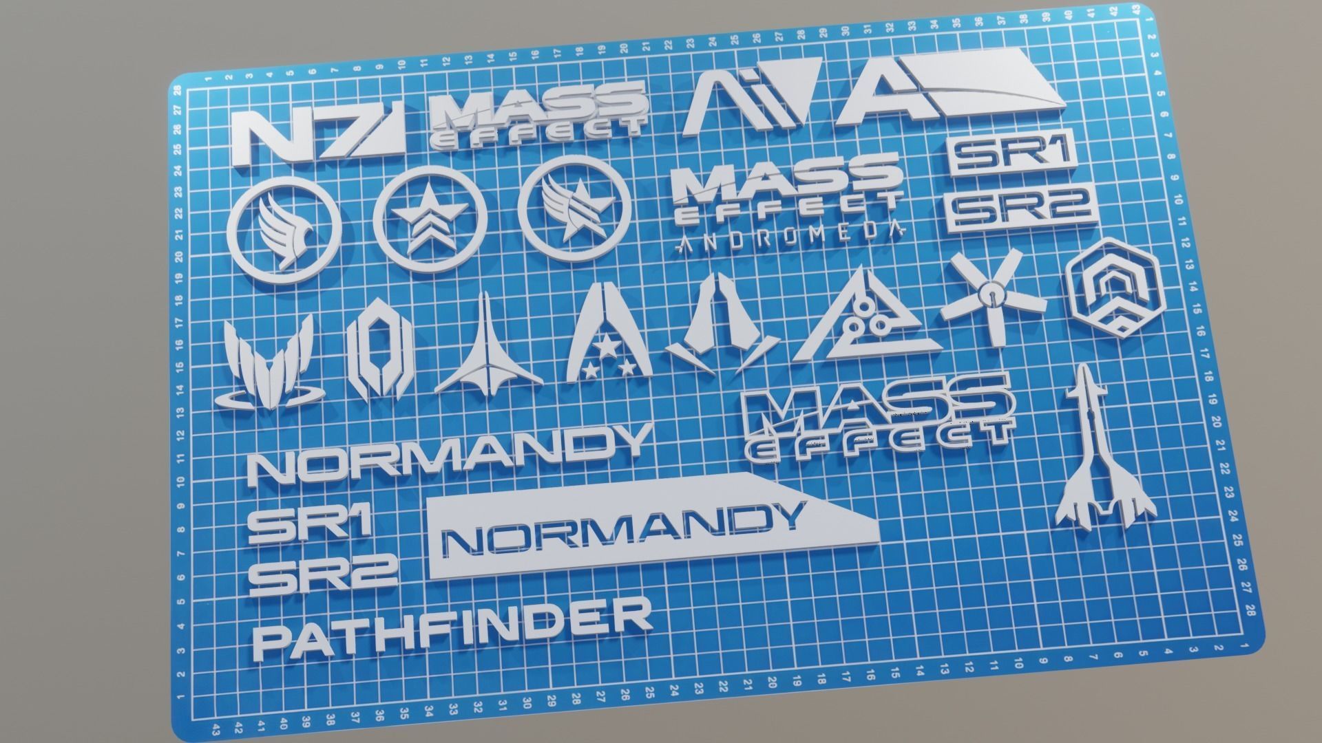 Logos and symbols Mass Effect 3D print model_1