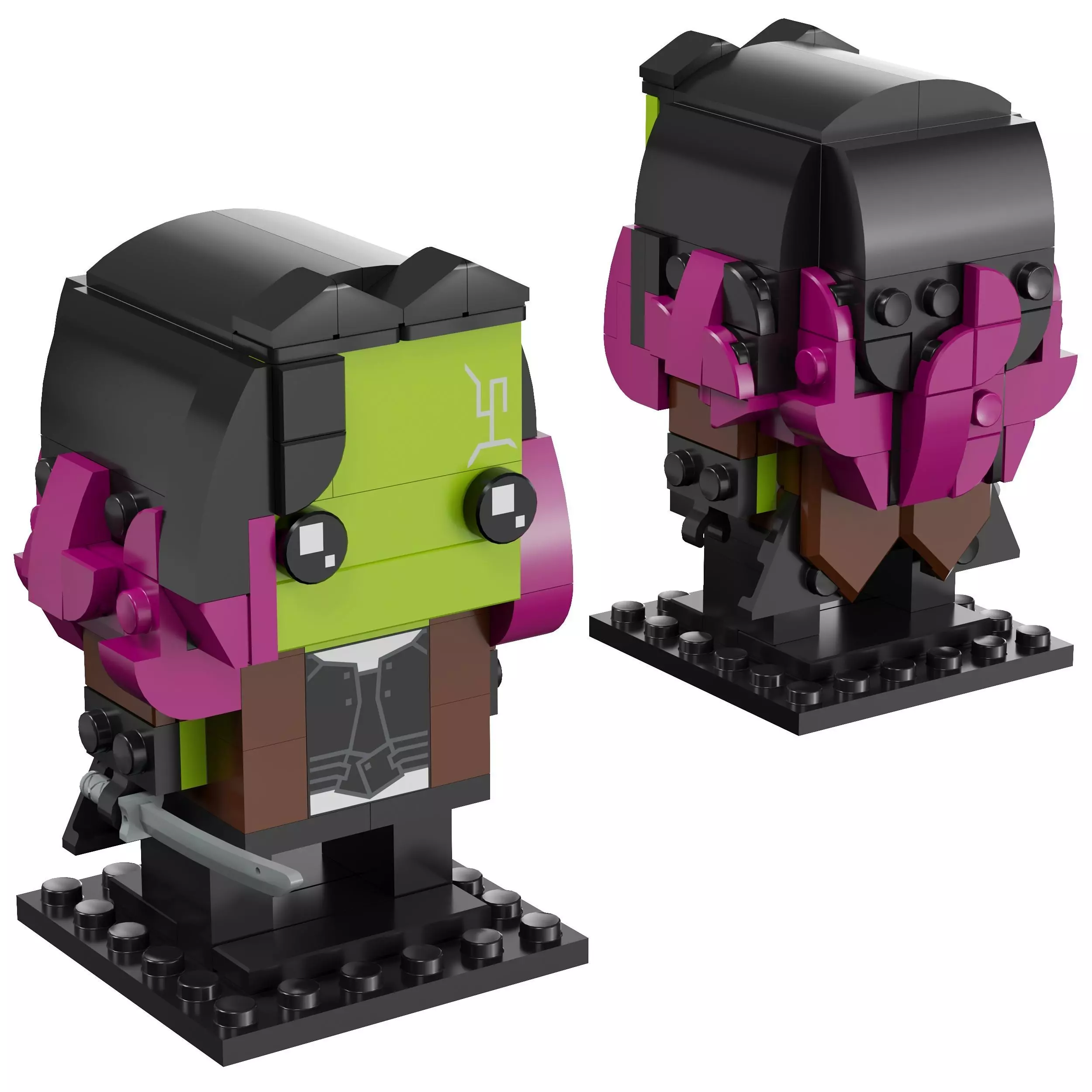 Lego Brickheadz - 41607 Gamora 3D model_0