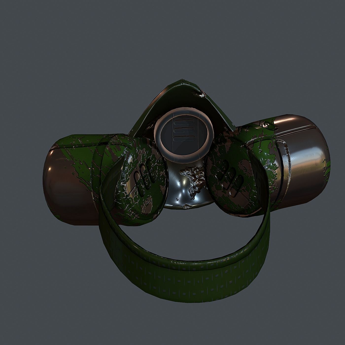 Gas mask helmet 3d model scifi Low-poly Low-poly 3D model Low-poly 3D model_5