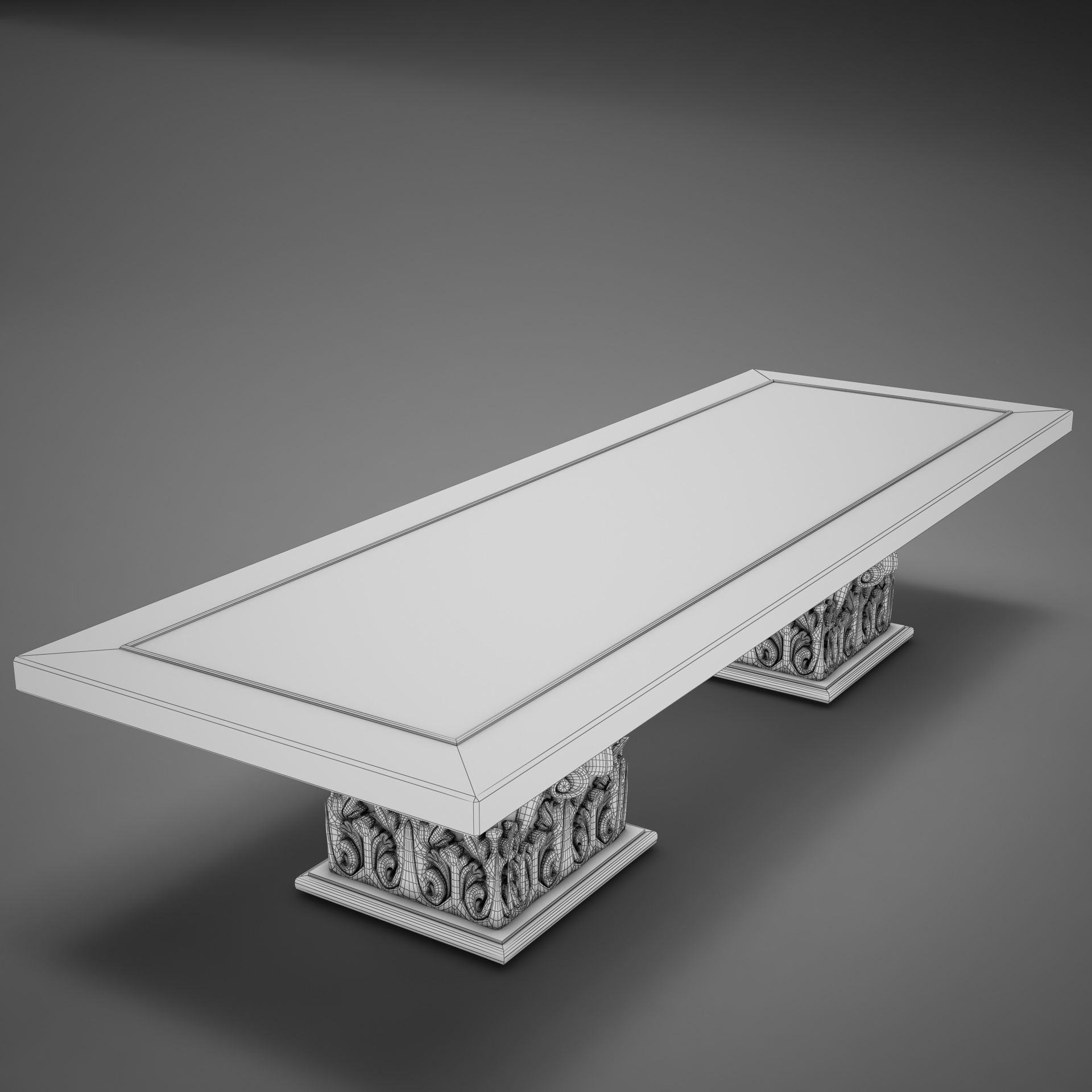 Classic Stone coffe table 3D model_18