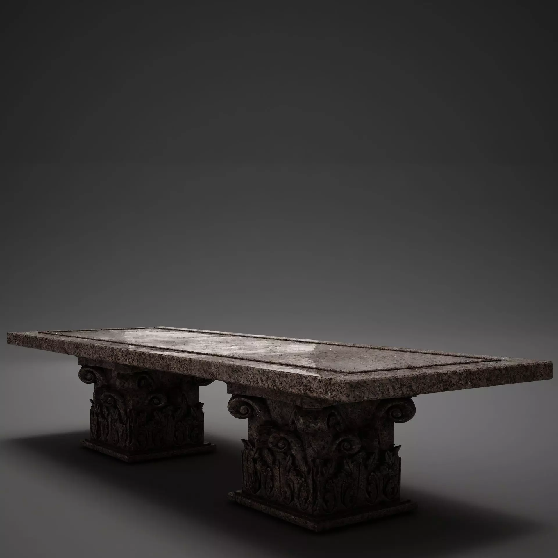 Classic Stone coffe table 3D model_0