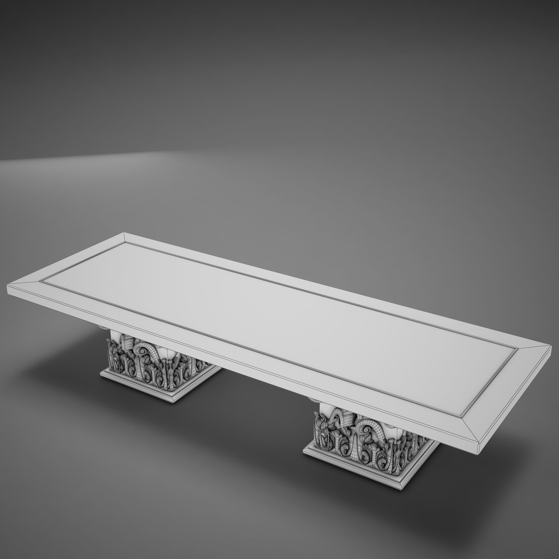 Classic Stone coffe table 3D model_13