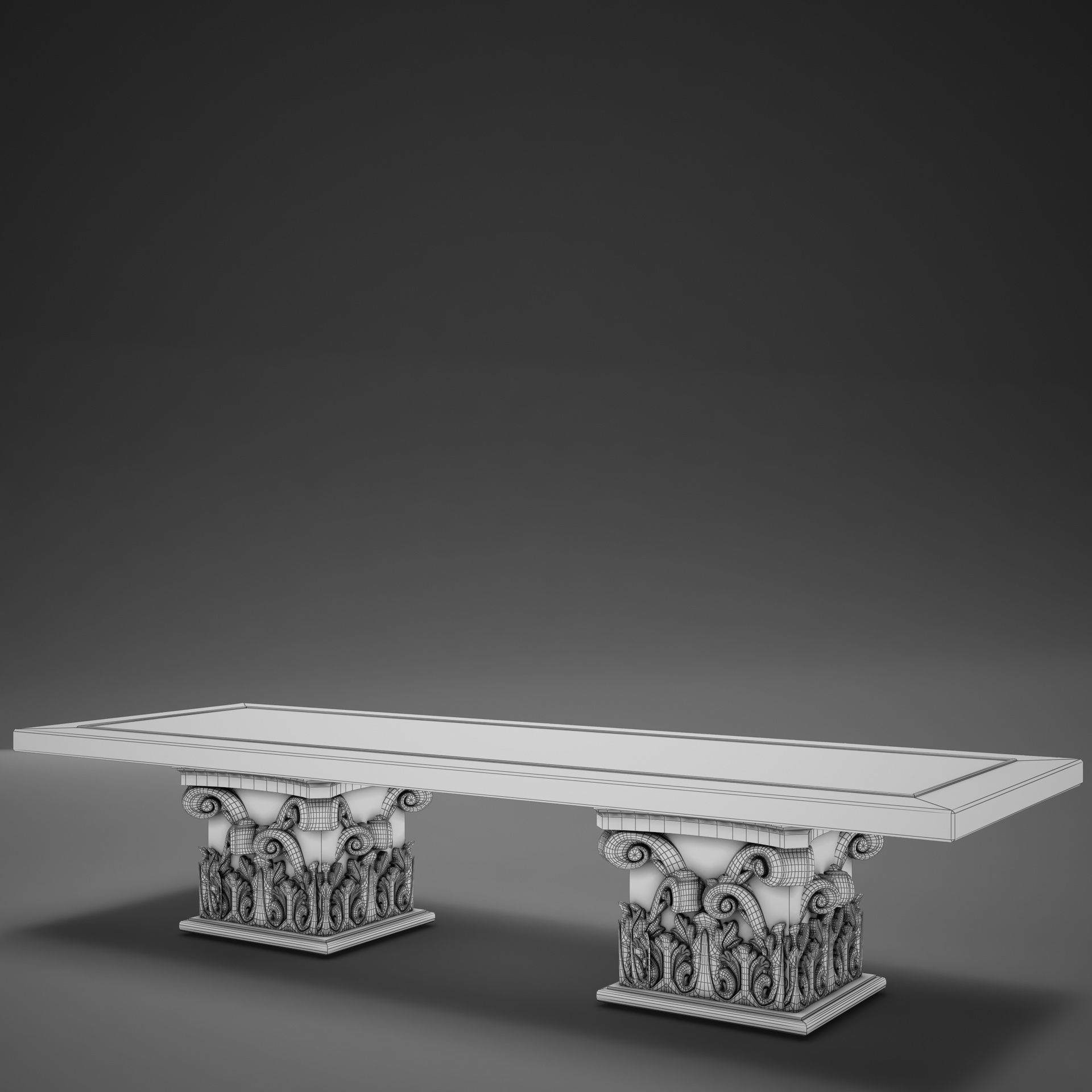 Classic Stone coffe table 3D model_17