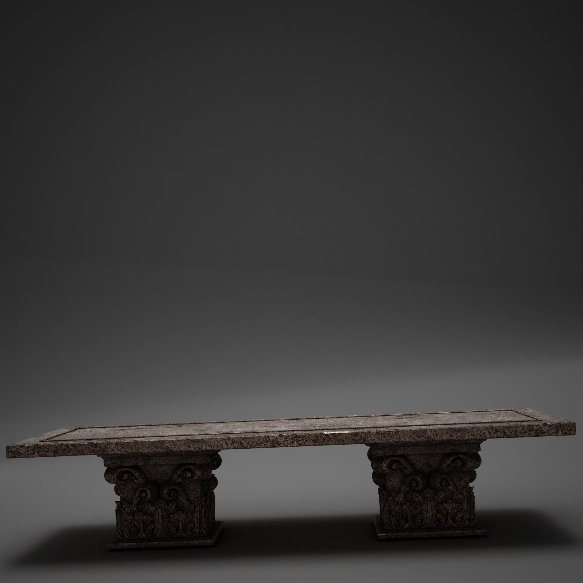 Classic Stone coffe table 3D model_2