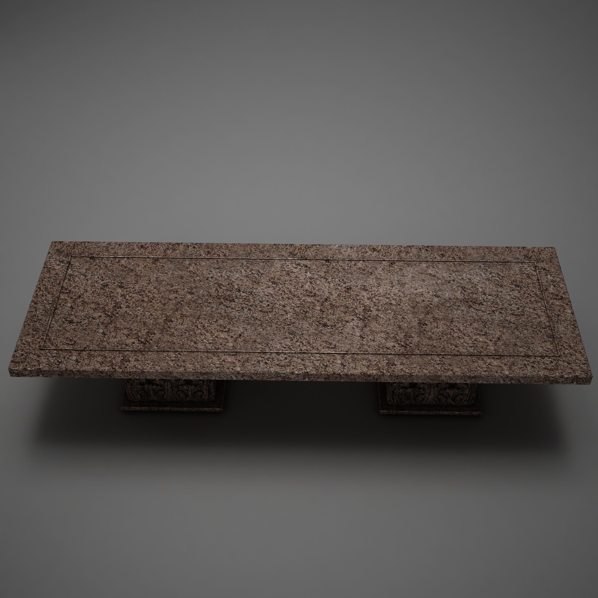 Classic Stone coffe table 3D model_6