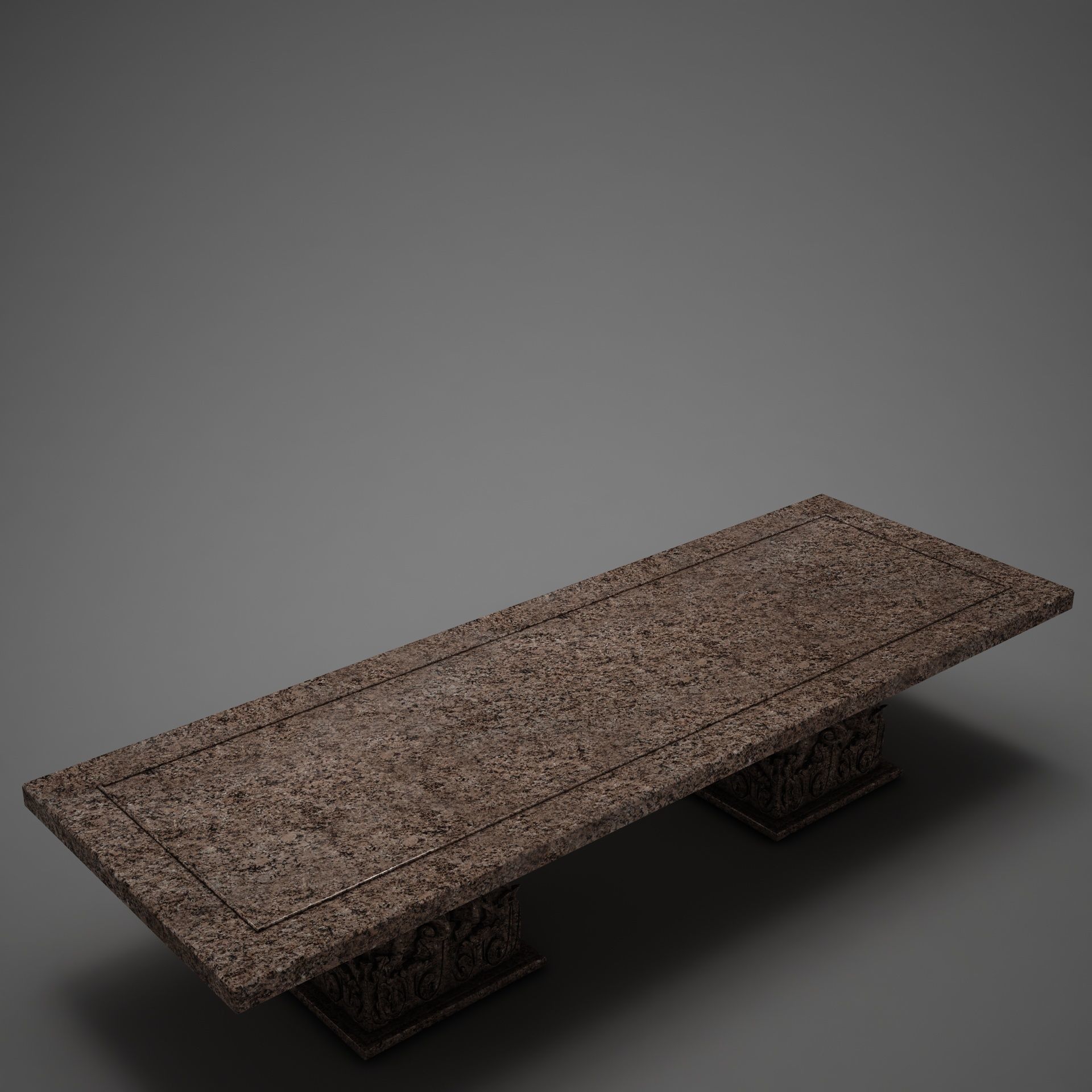 Classic Stone coffe table 3D model_3