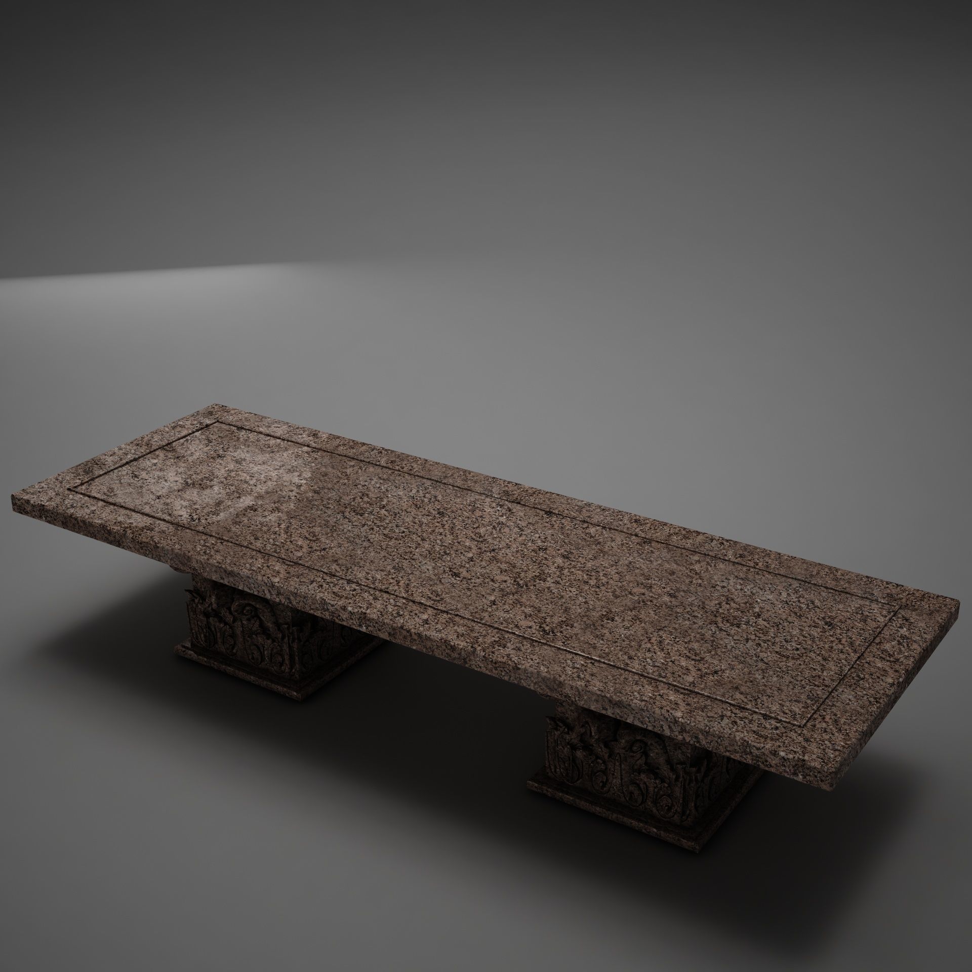 Classic Stone coffe table 3D model_8
