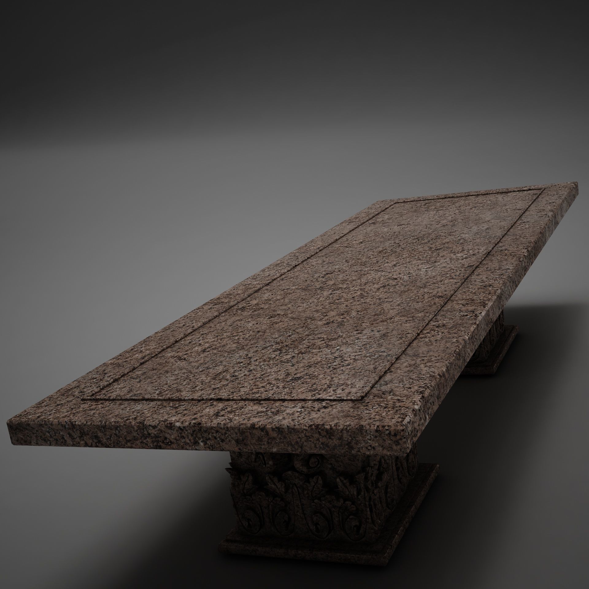 Classic Stone coffe table 3D model_9