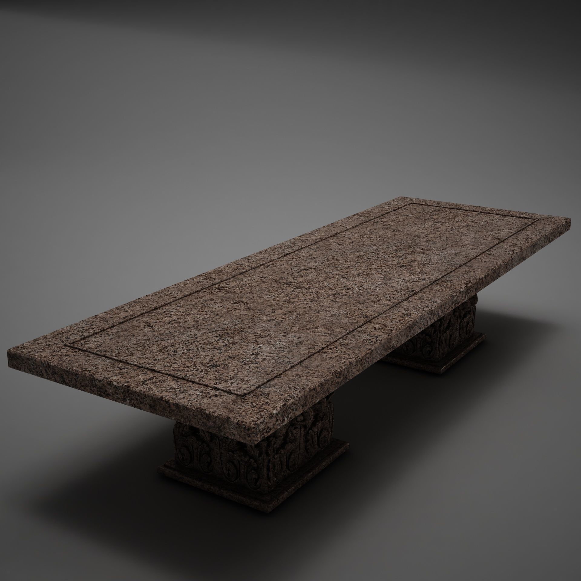Classic Stone coffe table 3D model_7