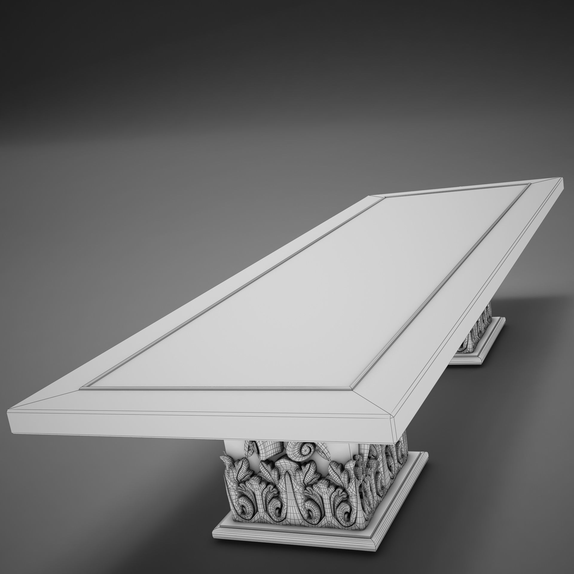Classic Stone coffe table 3D model_16