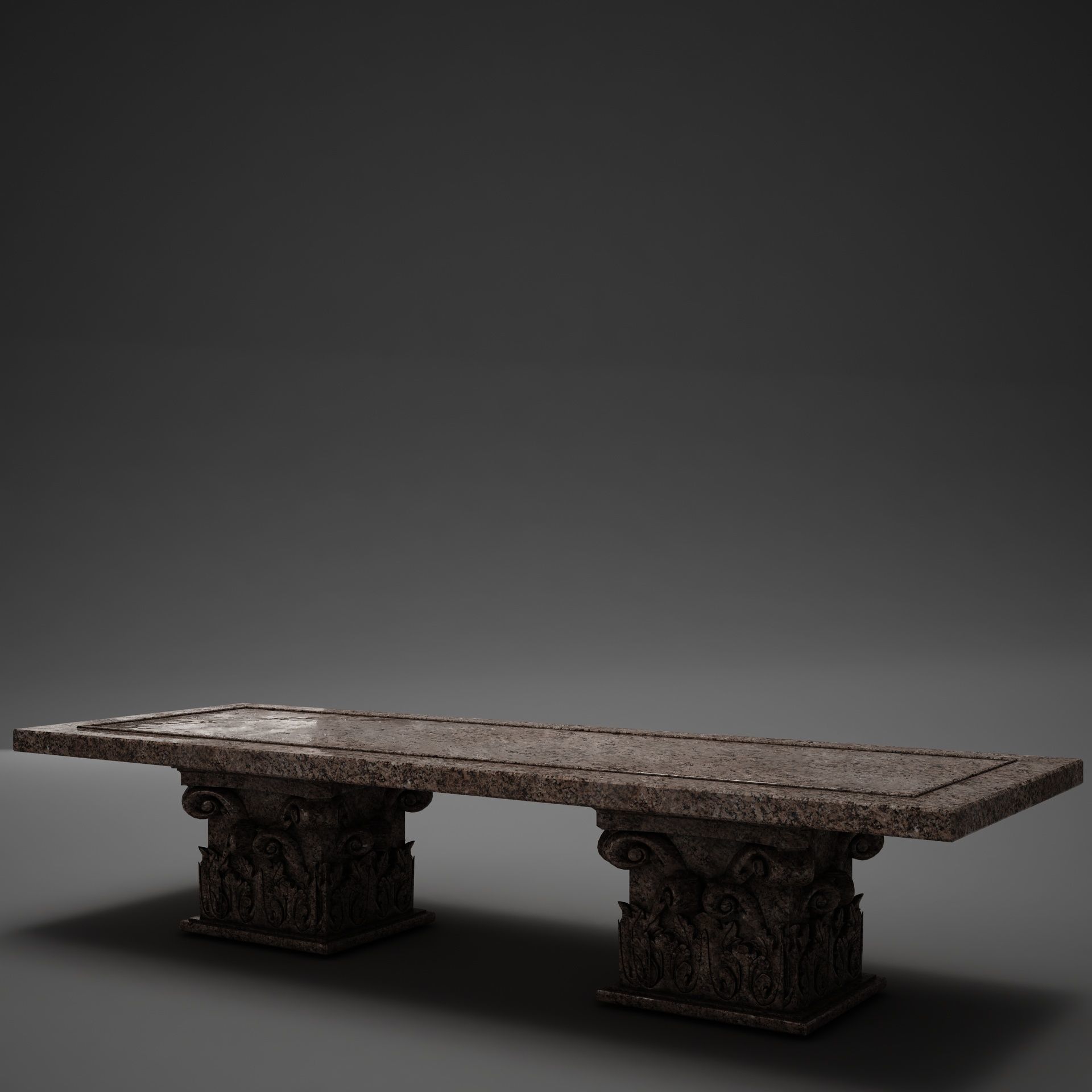 Classic Stone coffe table 3D model_1