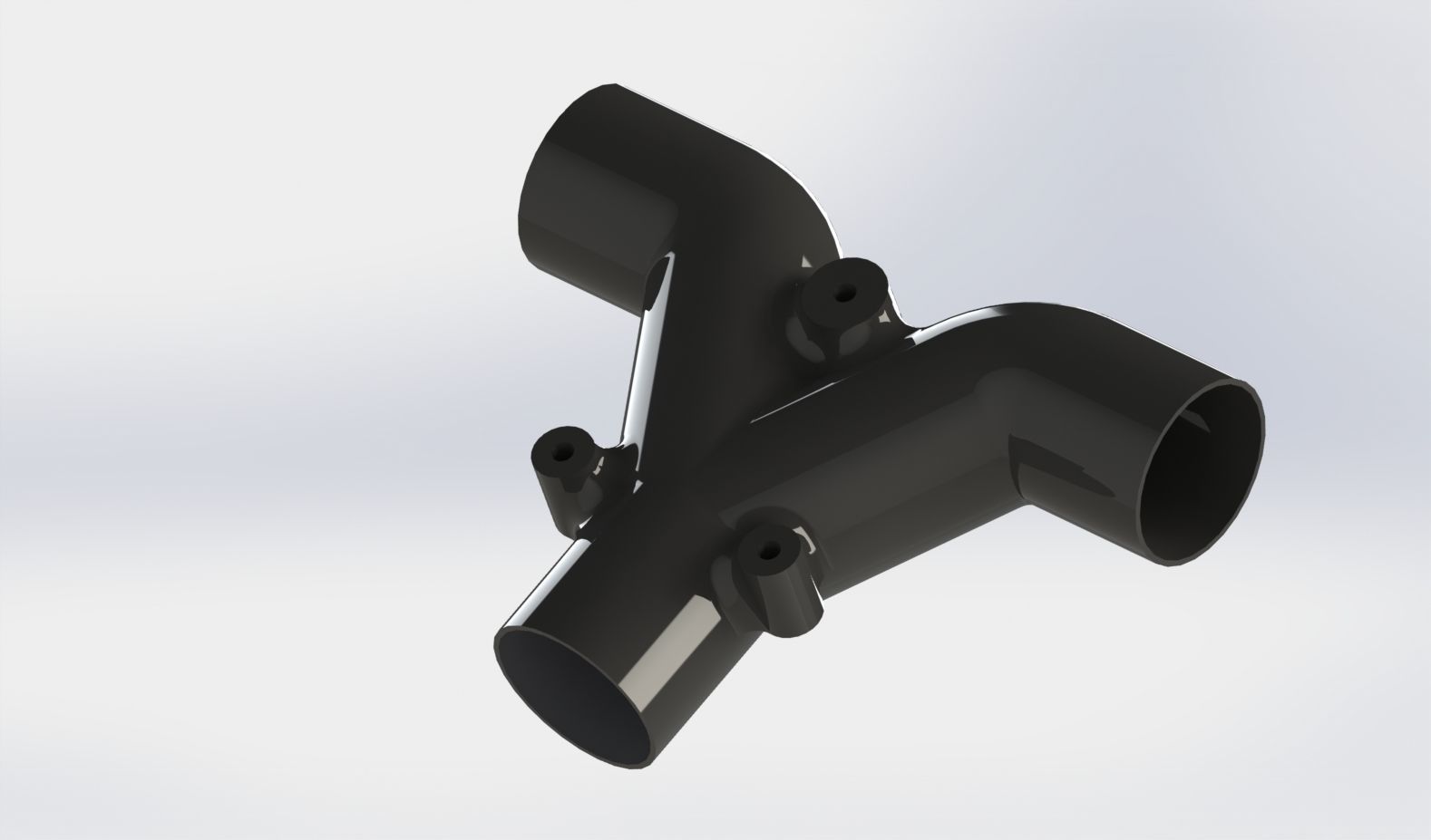 Y pipe adapter for vacuum hose 37mm 3D model 3D printable CGTrader