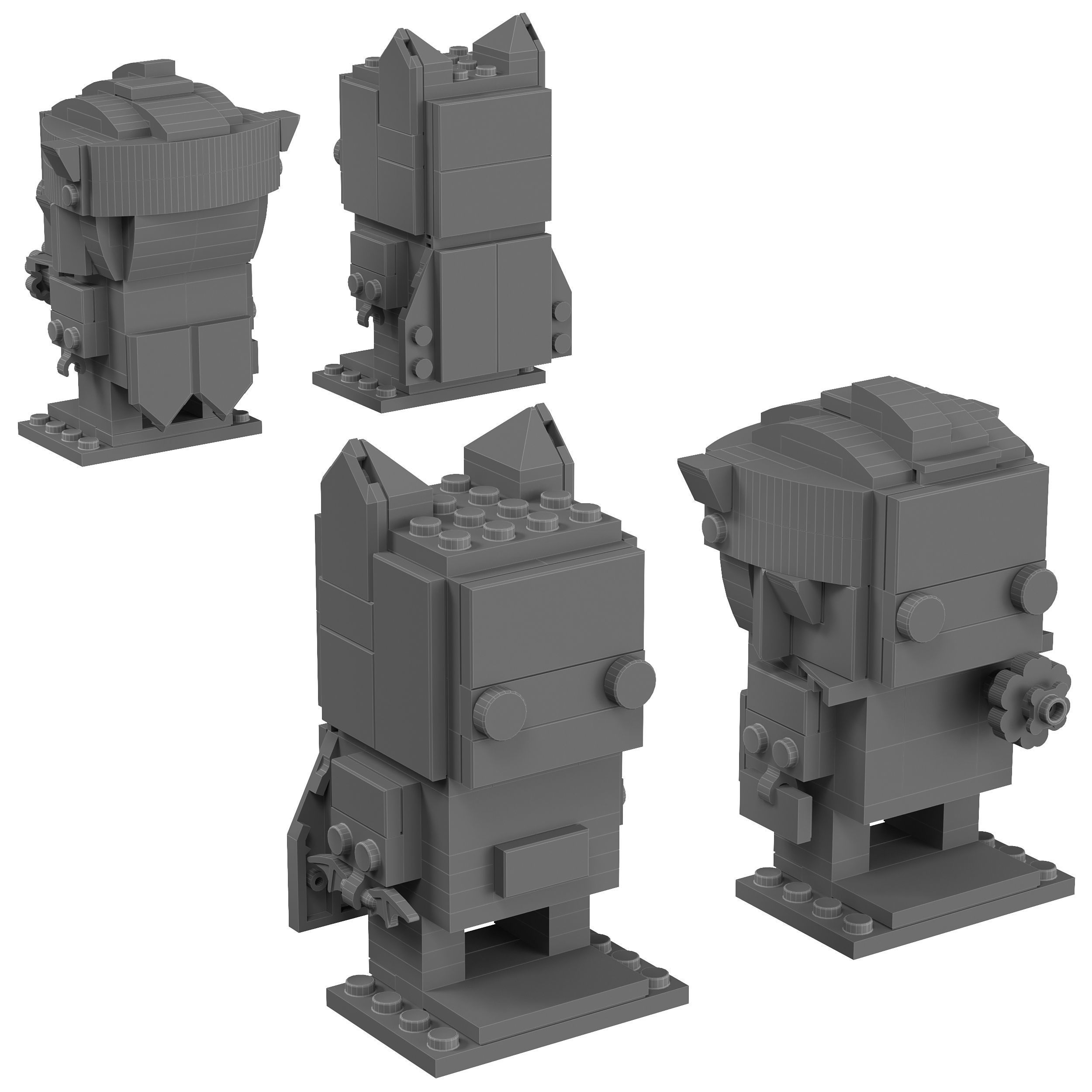 Lego BrickHeadz - 41491 Batman and The Joker 3D model_1