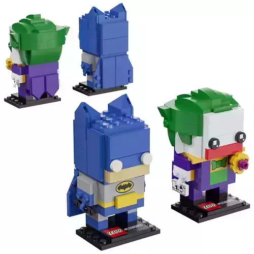 Lego BrickHeadz - 41491 Batman and The Joker 3D model