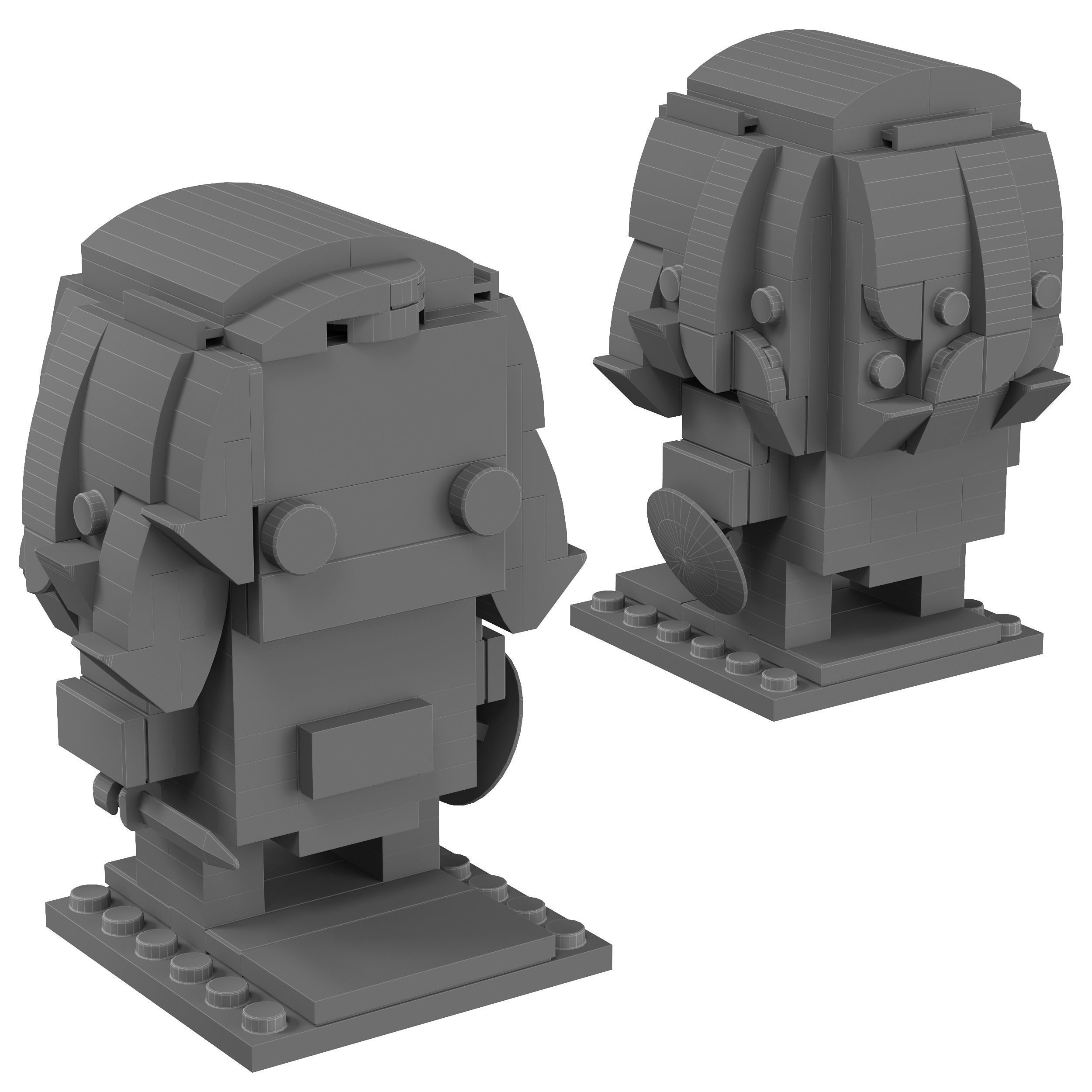 Lego BrickHeadz - 41599 Wonder Woman 3D model_1