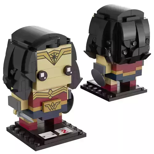 Lego BrickHeadz - 41599 Wonder Woman 3D model