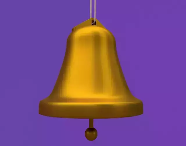 Golden Bell - Cartoon Lowpoly Asset