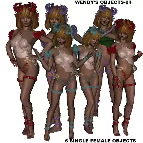 6 wendys fashion obj files 3D model