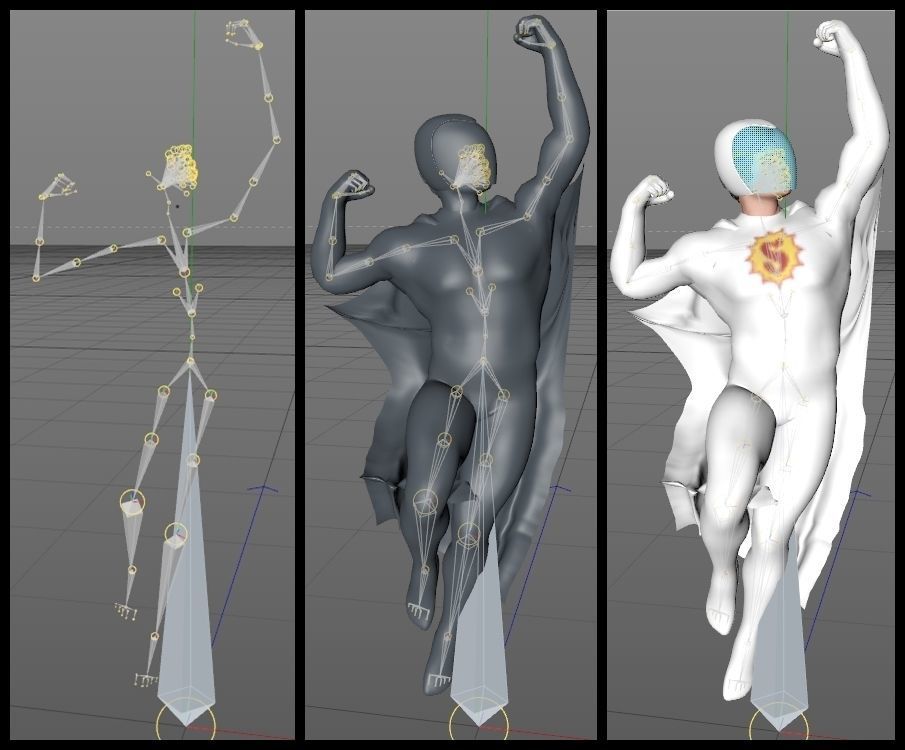 All Star Superman Solar White Suit 3D model_10