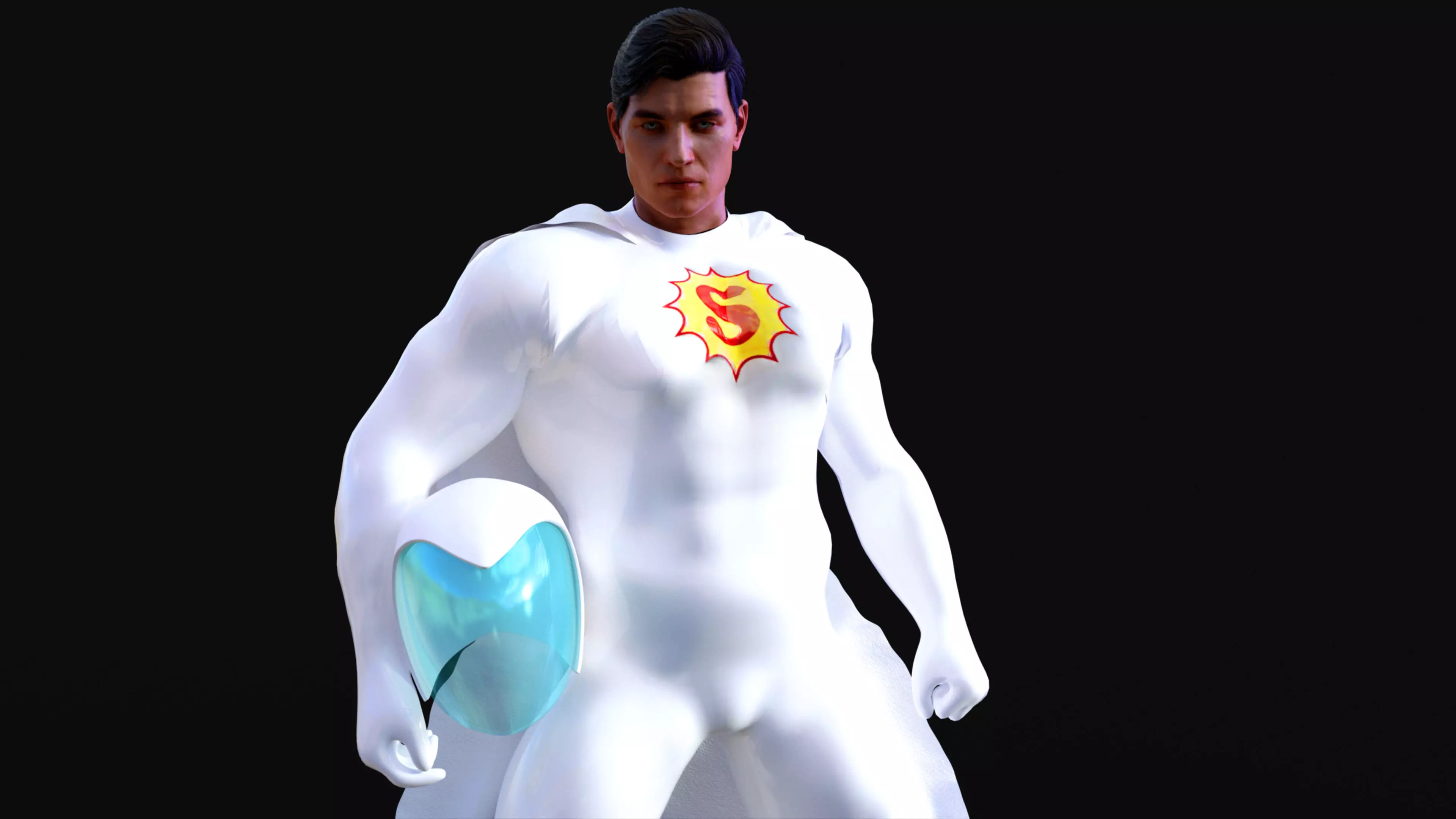 All Star Superman Solar White Suit 3D model_0