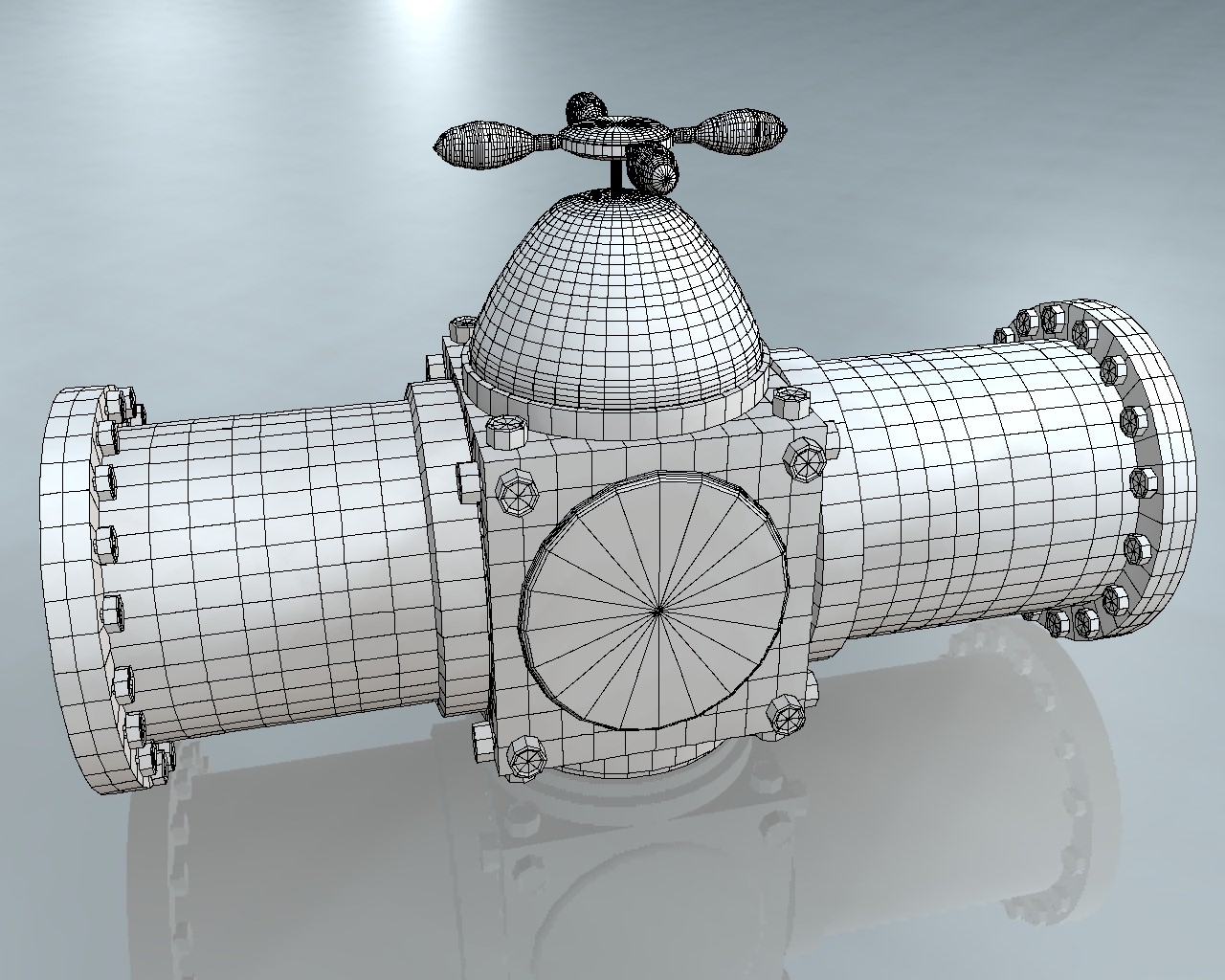 Rusted Pipe with Meter 3D model_1