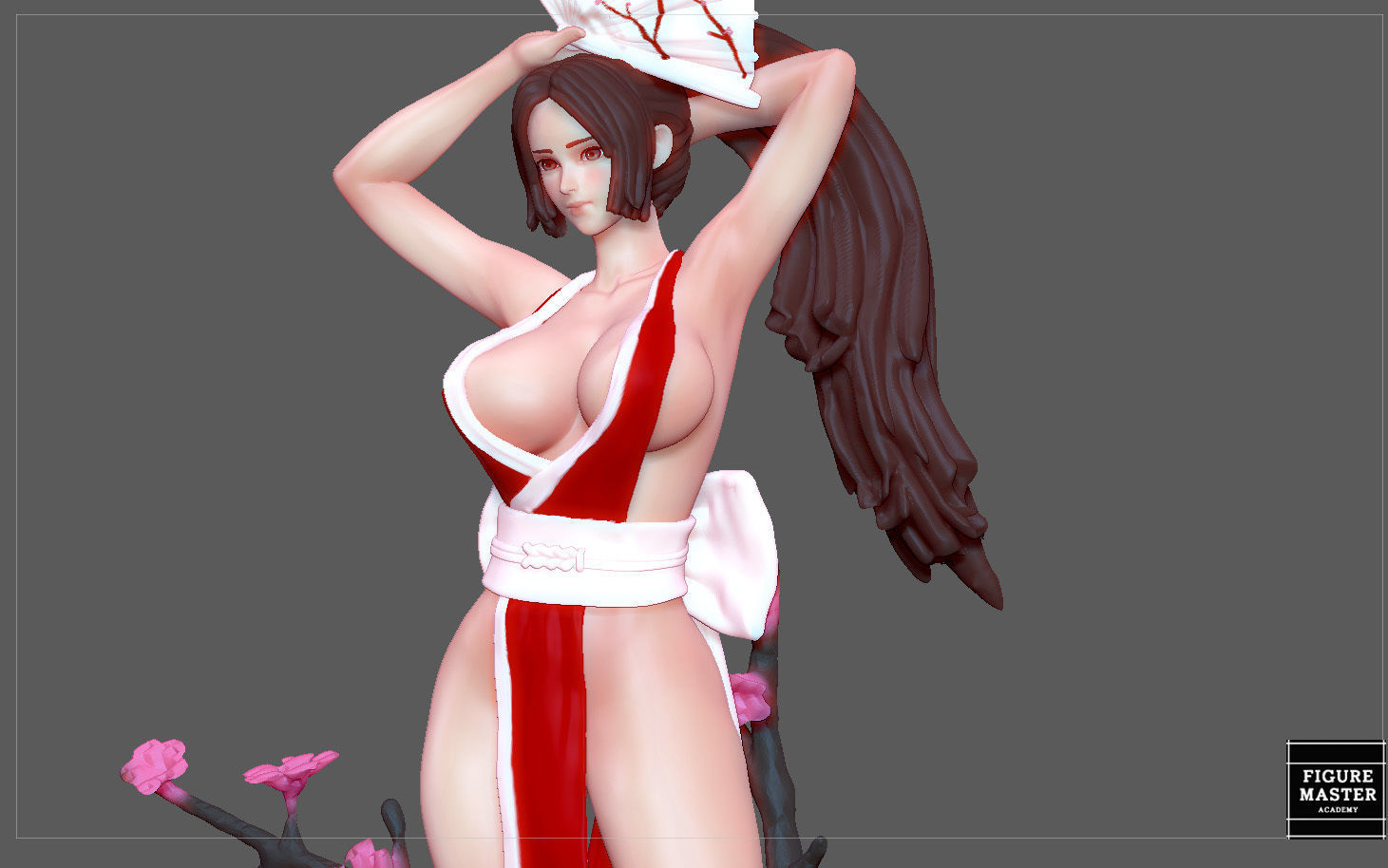 MAI SHIRANUI GIRL KOF GAME ANIME CHARACTER 3D print model_4