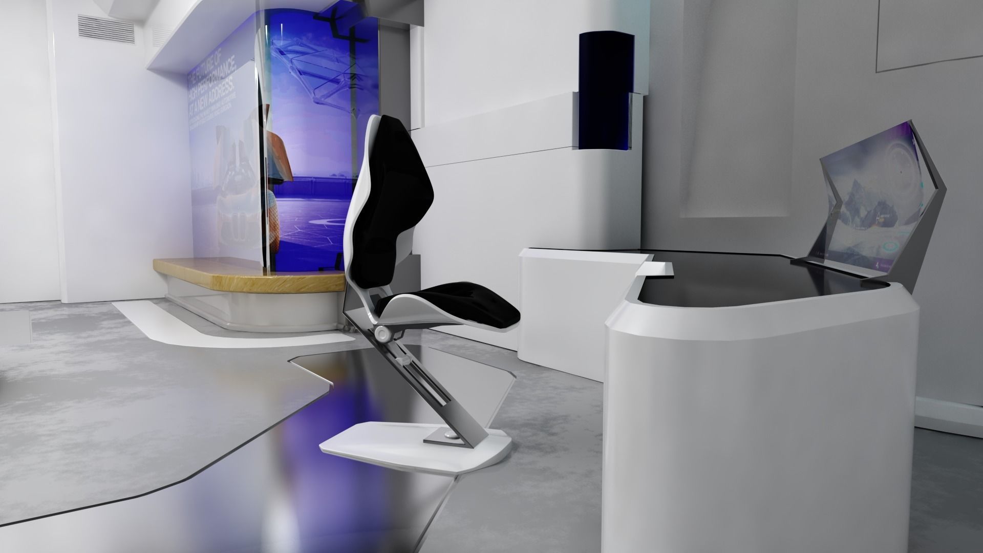 Modular SCI-FI Interior Serie B Rest Room 3D model_1