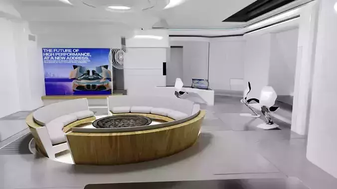 Modular SCI-FI Interior Serie B Rest Room 3D model
