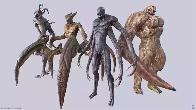 Creature collection group of monsters