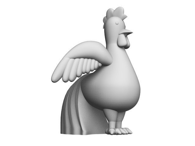 Rooster 3D print model_3