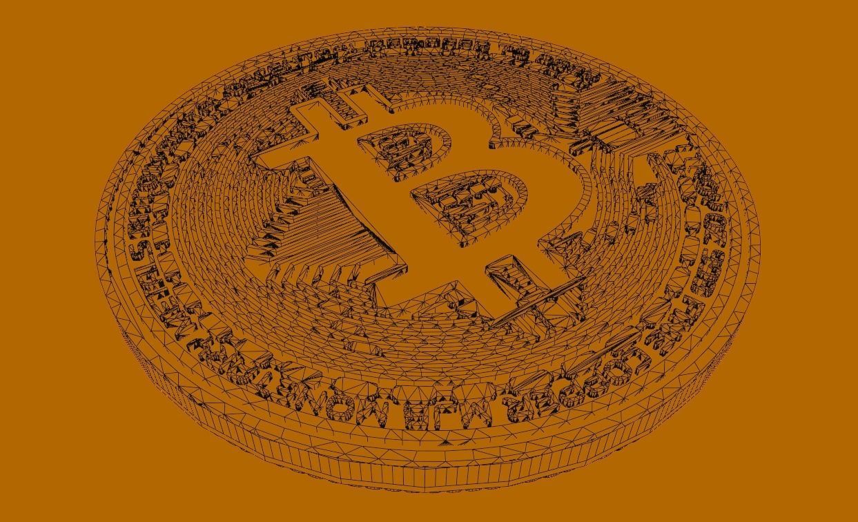 Bitcoin - Realistic ready to use Bitcoin 3d model 3D model_4