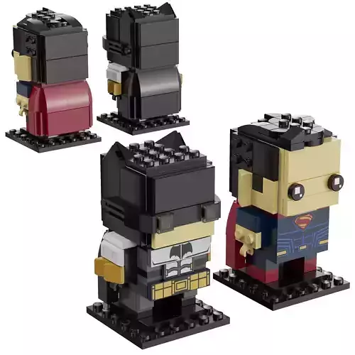 Lego BrickHeadz - 41610 Tactical Batman and Superman 3D model
