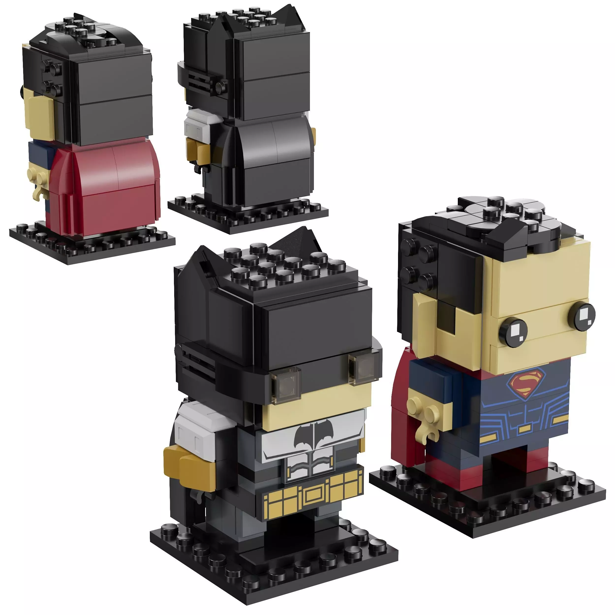Lego BrickHeadz - 41610 Tactical Batman and Superman 3D model_0