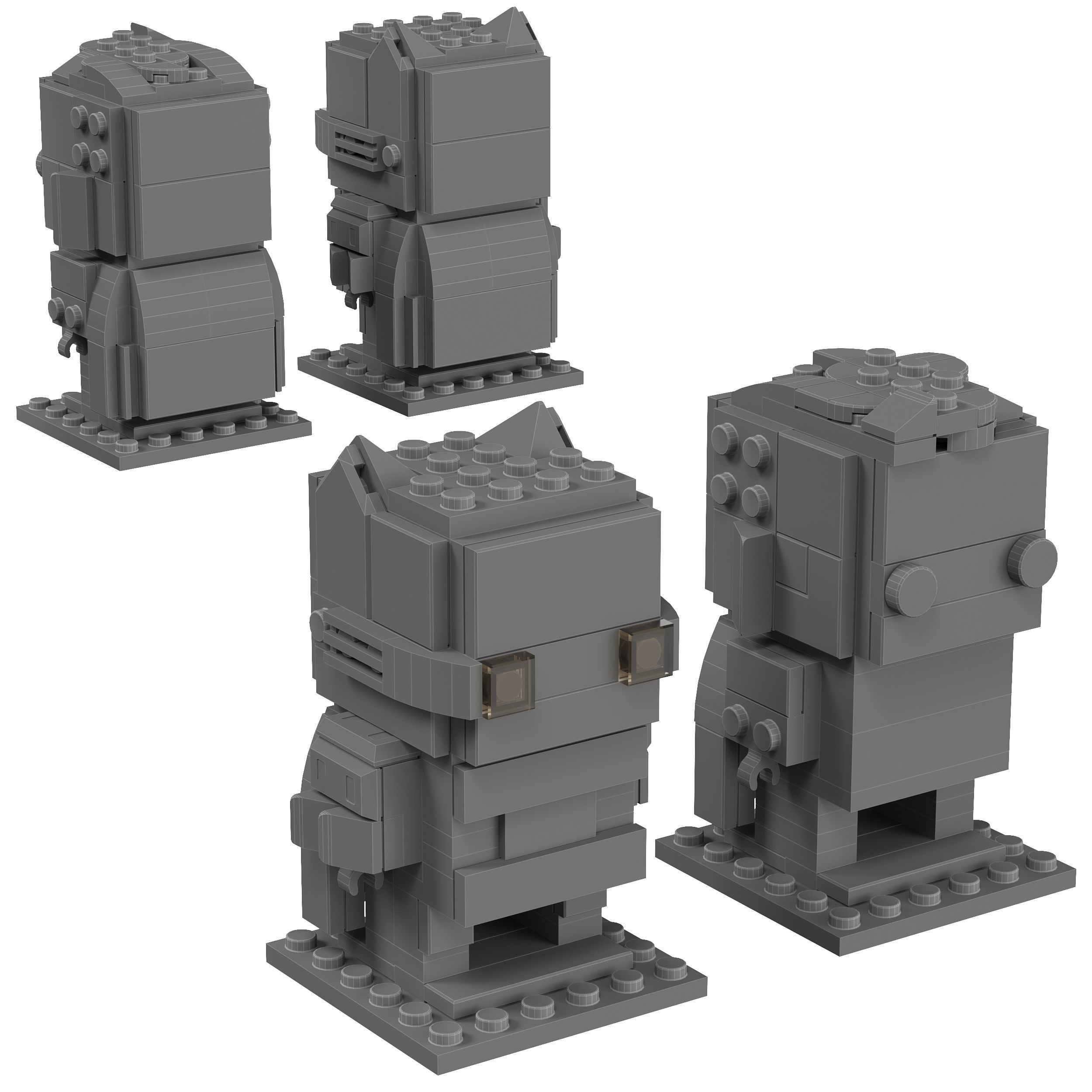 Lego BrickHeadz - 41610 Tactical Batman and Superman 3D model_1