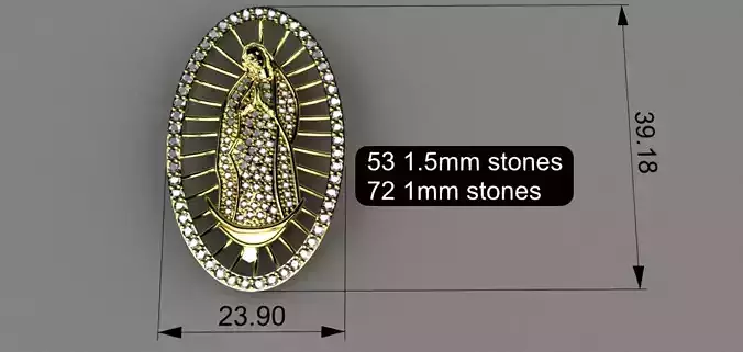 virgin of guadalupe pendant 