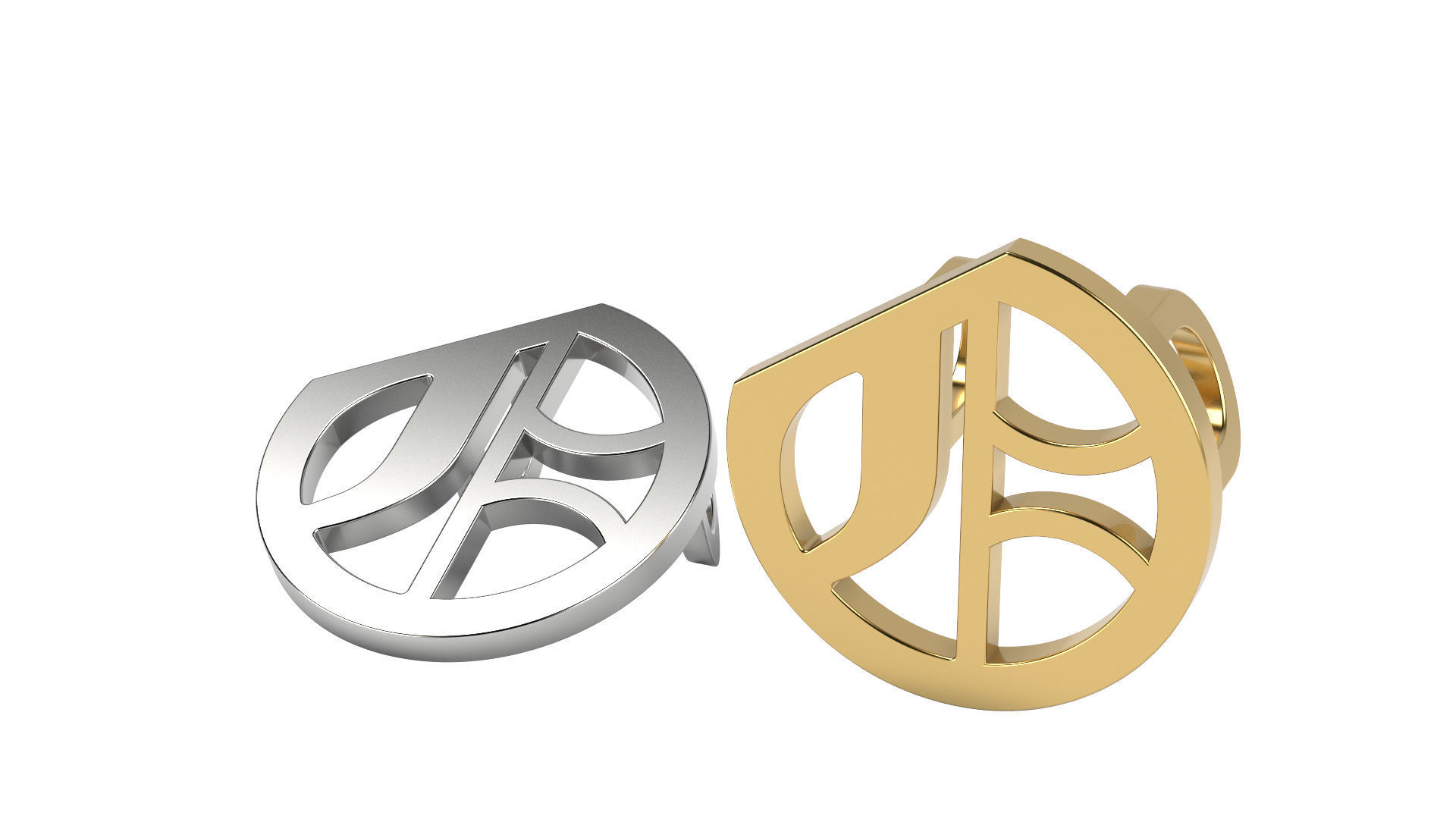 Old English alphabet  stone and solid 3D Model Collection_35