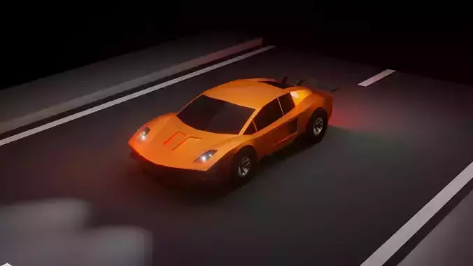 Sports Car - Lowpoly