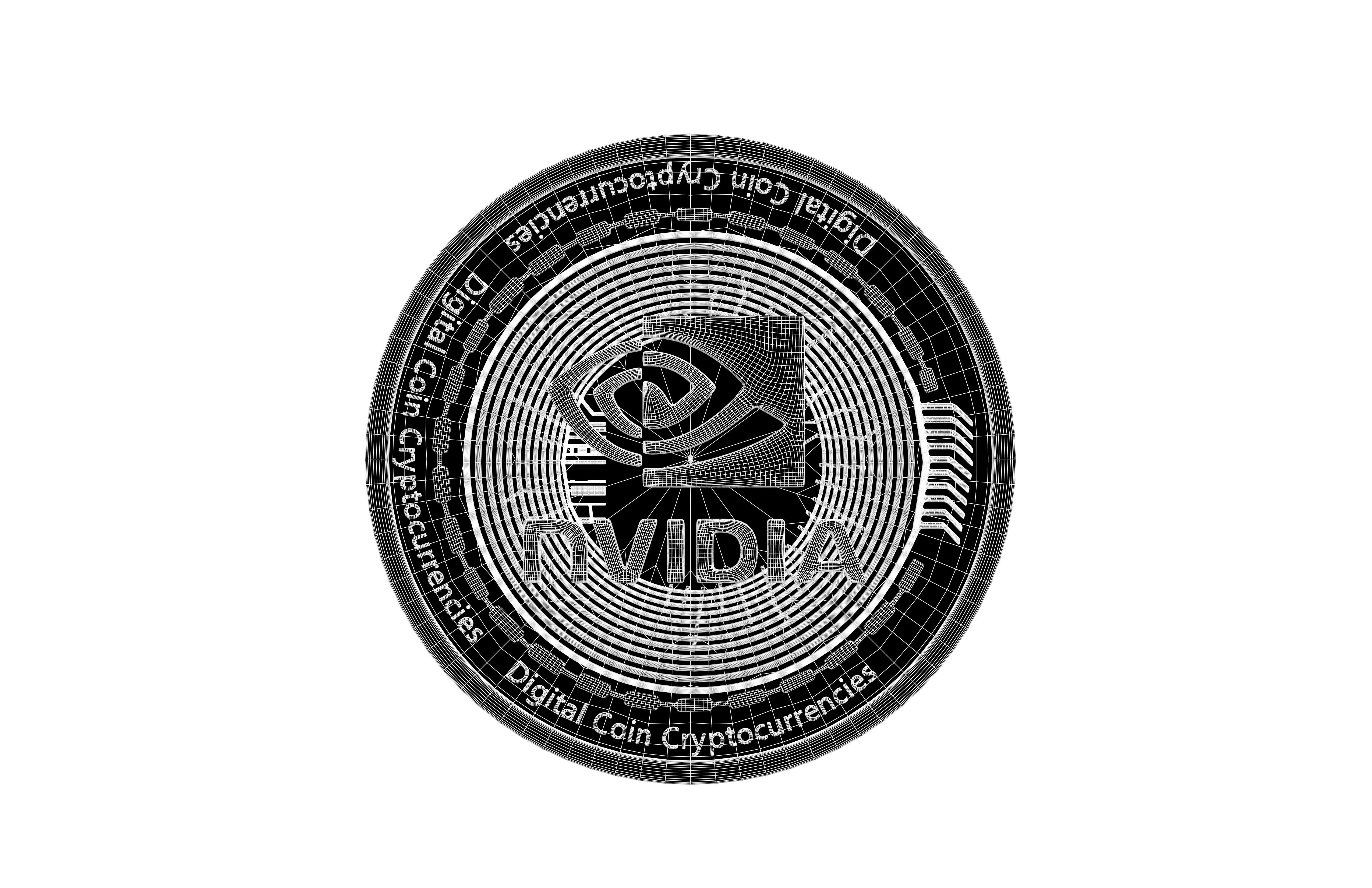 Nvidia Coin v1 002 Low-poly 3D model_4