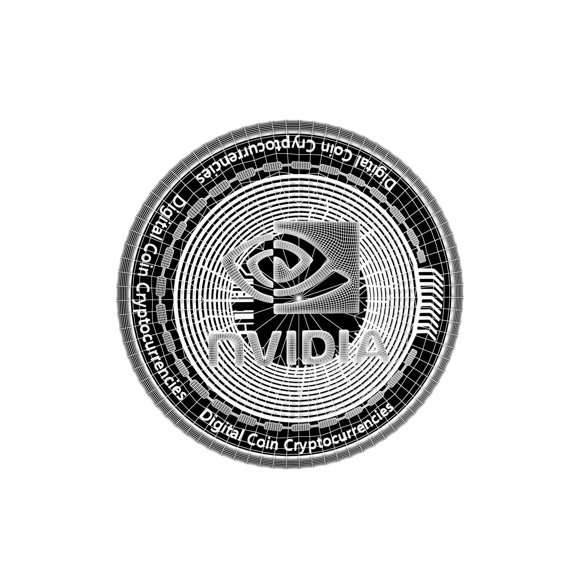 Nvidia Coin v1 002 Low-poly 3D model_6